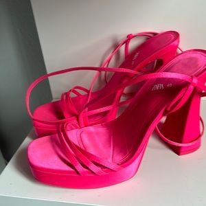 Hot pink zara heels